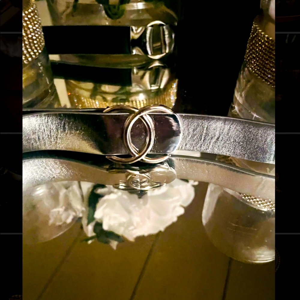 Chanel silver belt